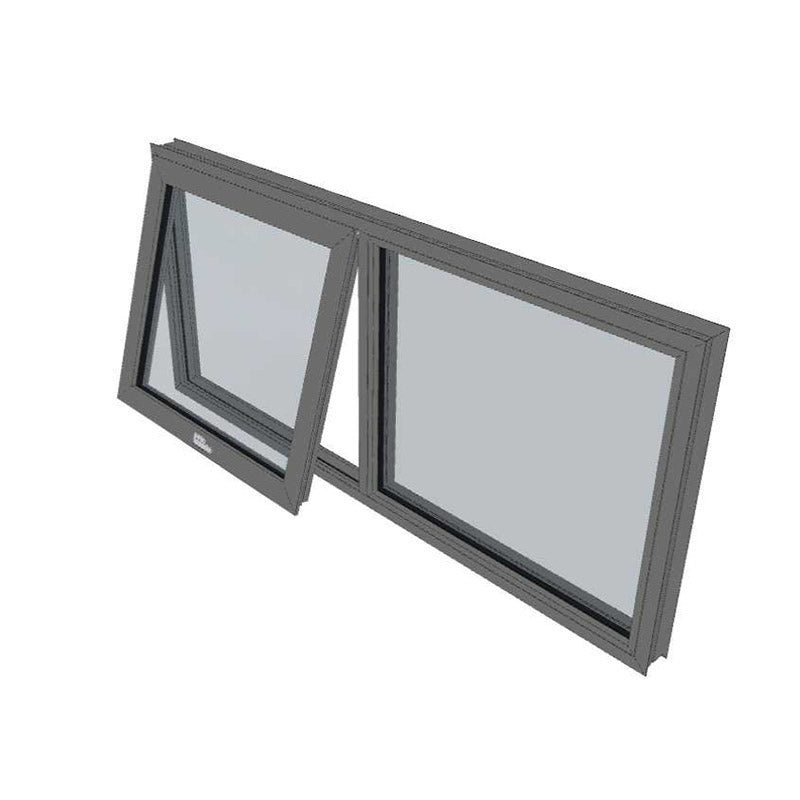Dark Monument Awning Window 1800h x 1200w 2 panel Double Glazed
