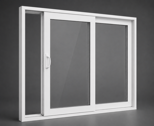 White Sliding Door - 2095h X 1795w - LH Opening