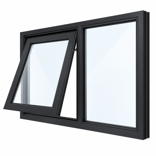 Black Awning Window 1495h x 1495w Double Glazed