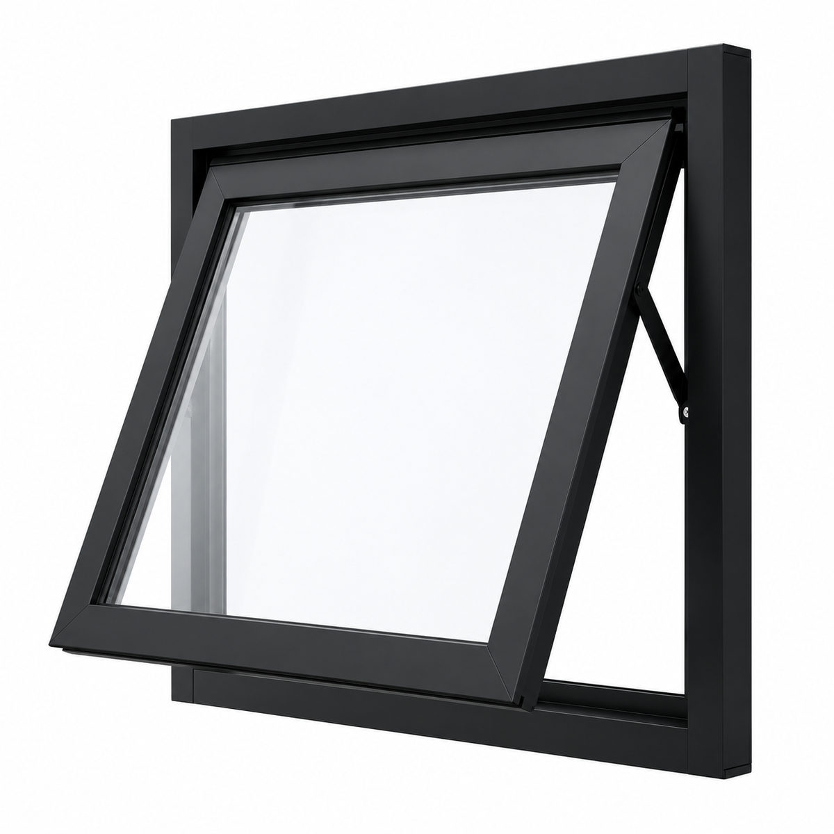Black Awning Window - 595h X 595w Double Glazed