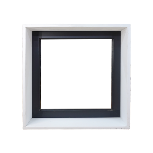 Dark Monument Fixed Window - 600h X 595w Double Glazed + 40mm over reveal height and width
