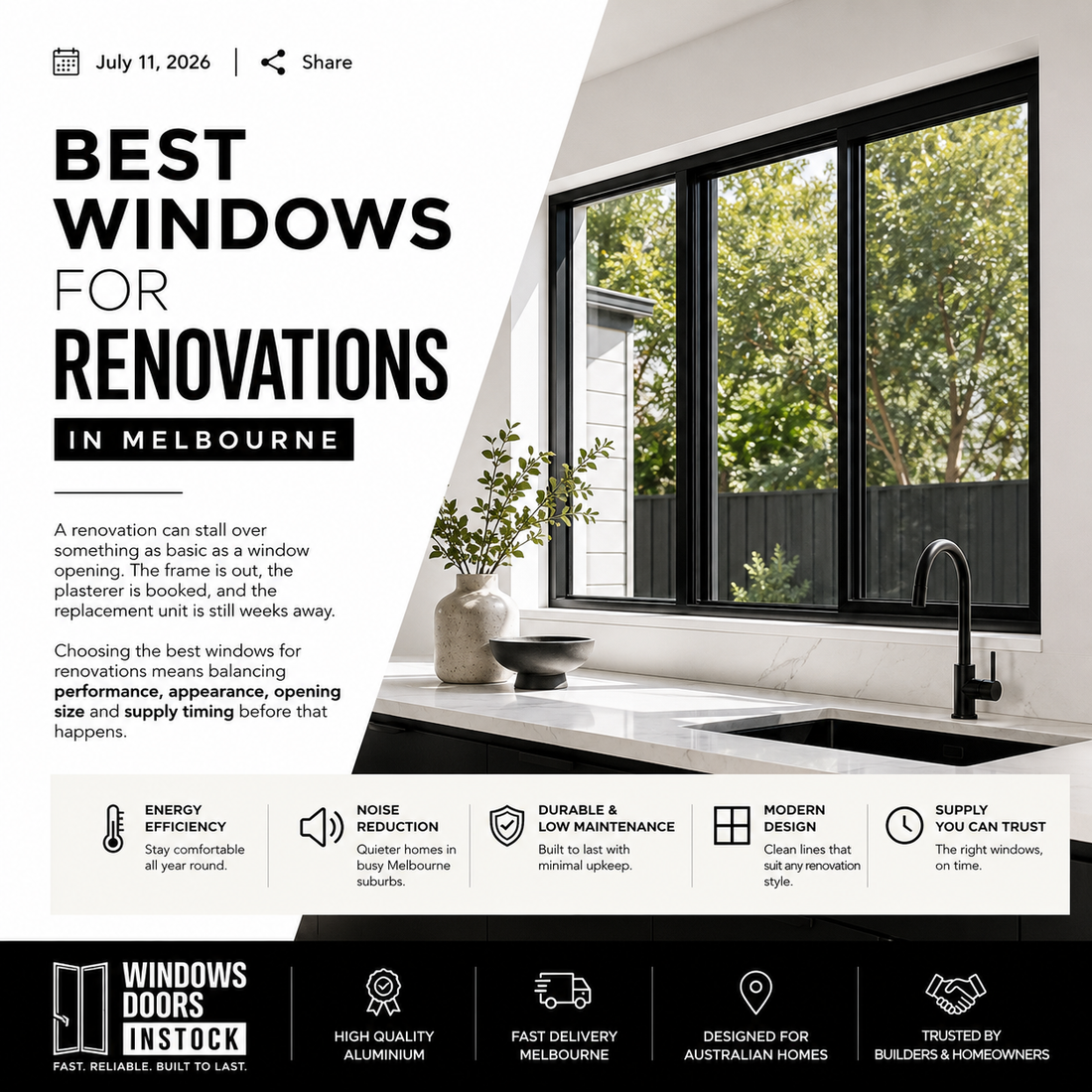Best Windows for Renovations in Melbourne