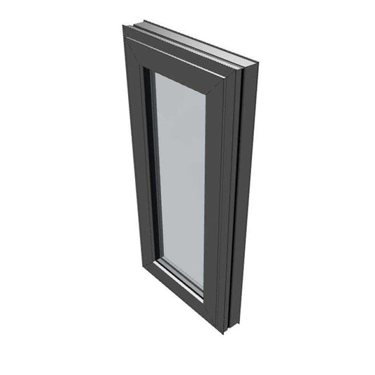 Dark Monument Awning Window 1800h x 595w Double Glazed + 40mm over reveal height and width