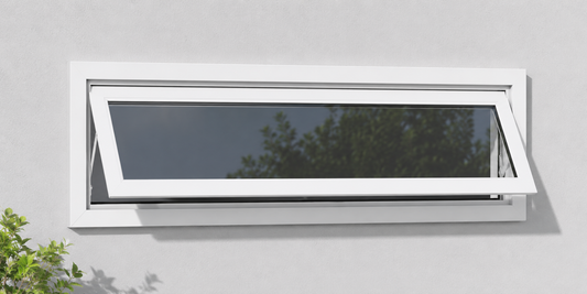White Awning Window 595h x 1795w Double Glazed + 40mm added to height and width
