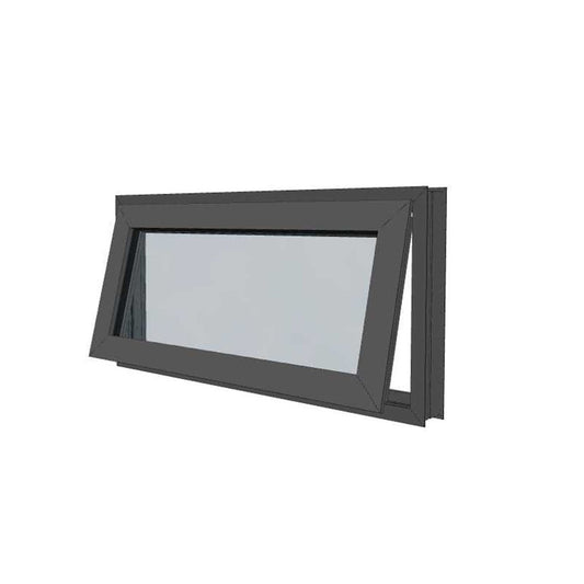 Black Awning Window - 595h X 1195w - EV50 Clear Tgh Double Glazed