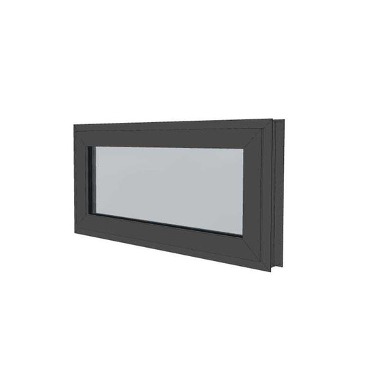 Black Awning Window - 595h X 1195w - EV50 Clear Tgh Double Glazed