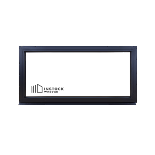 Black Fixed Window - 900h X 1800w Double Glazed