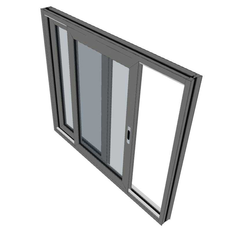 Black Sliding Window 1370h x 1845w Double Glazed with Flyscreen