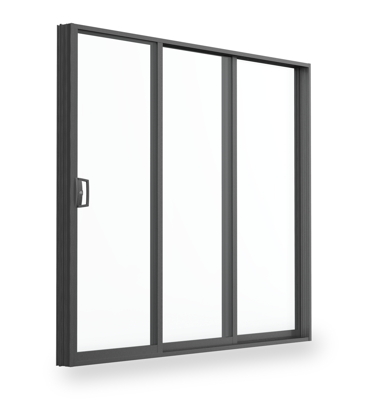 Black Stacker  Door - 2095h X 2390w - LH Opening - 3 Door Panels